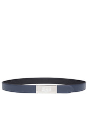 MAISON MARGIELA CINTURA REVERSIBILE IN PELLE COLORE BLU/NERO