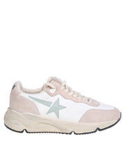 GOLDEN GOOSE SNEAKERS RUNNING SOLE IN PELLE COLORE BIANCO E NUDE
