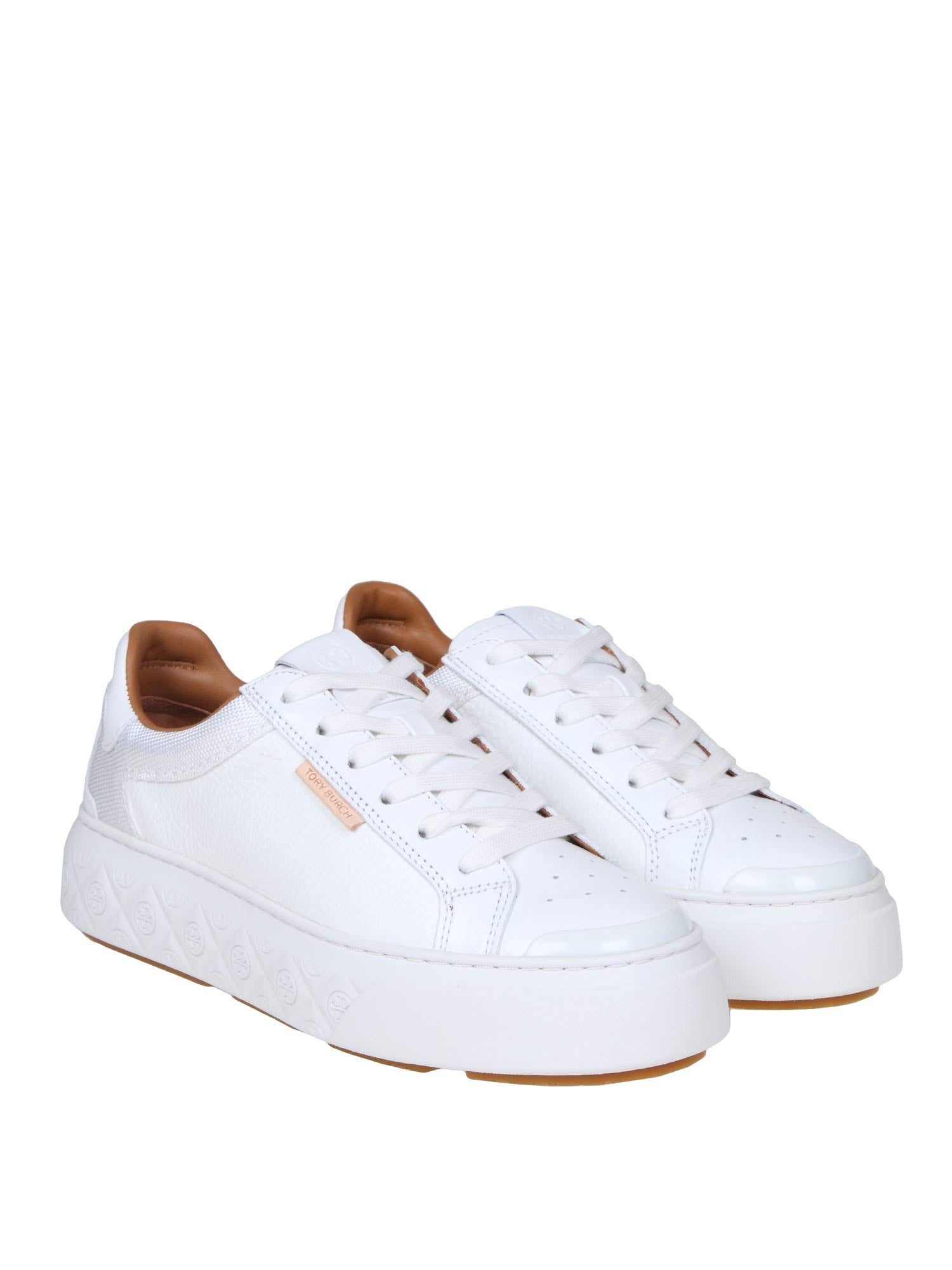 TORY BURCH SNEAKER LADYBUG IN PELLE COLORE BIANCO