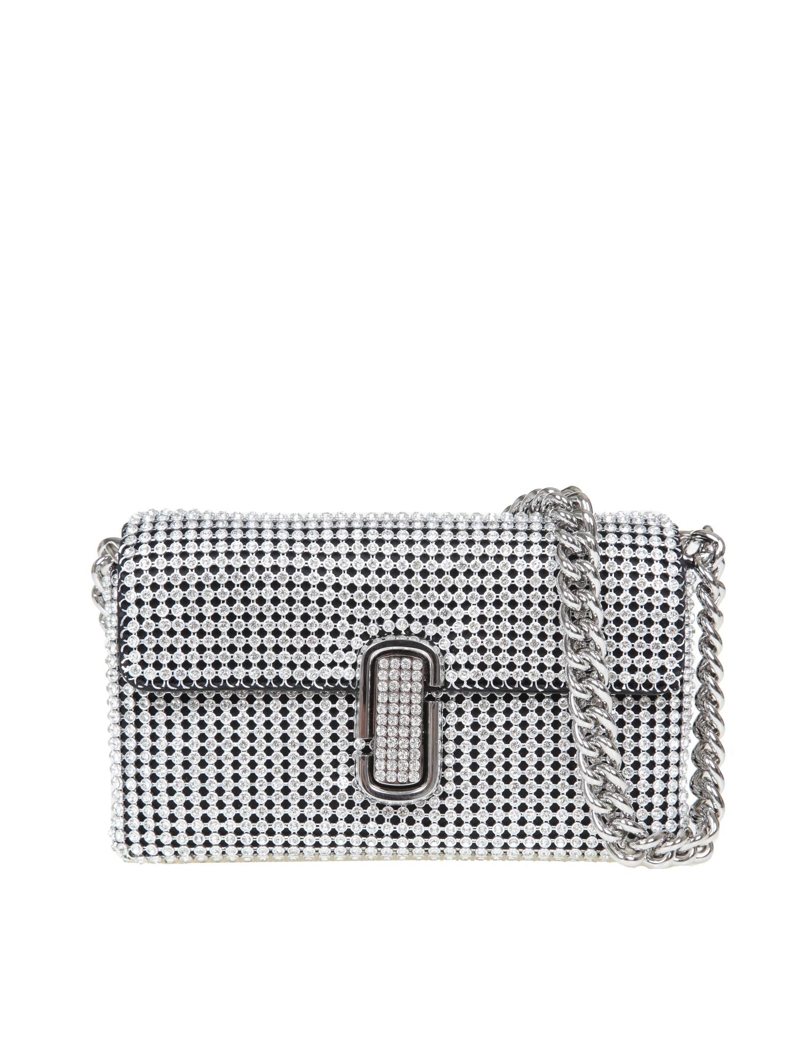 MARC JACOBS MINI SOFT BAG IN FABRIC WITH APPLIED RHINESTONES