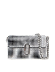 MARC JACOBS MINI SOFT BAG IN FABRIC WITH APPLIED RHINESTONES