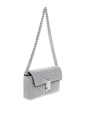 MARC JACOBS MINI SOFT BAG IN FABRIC WITH APPLIED RHINESTONES