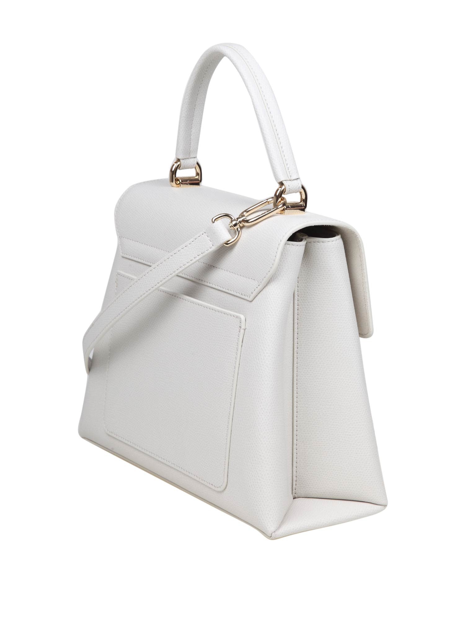 FURLA 1927 HANDBAG IN MARSHMALLOW COLOR LEATHER