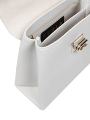 FURLA 1927 HANDBAG IN MARSHMALLOW COLOR LEATHER