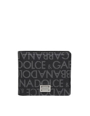 DOLCE & GABBANA PORTAFOGLIO IN TESSUTO JACQUARD CON LOGO