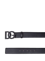 DOLCE & GABBANA LEATHER BELT WITH DG LOGO