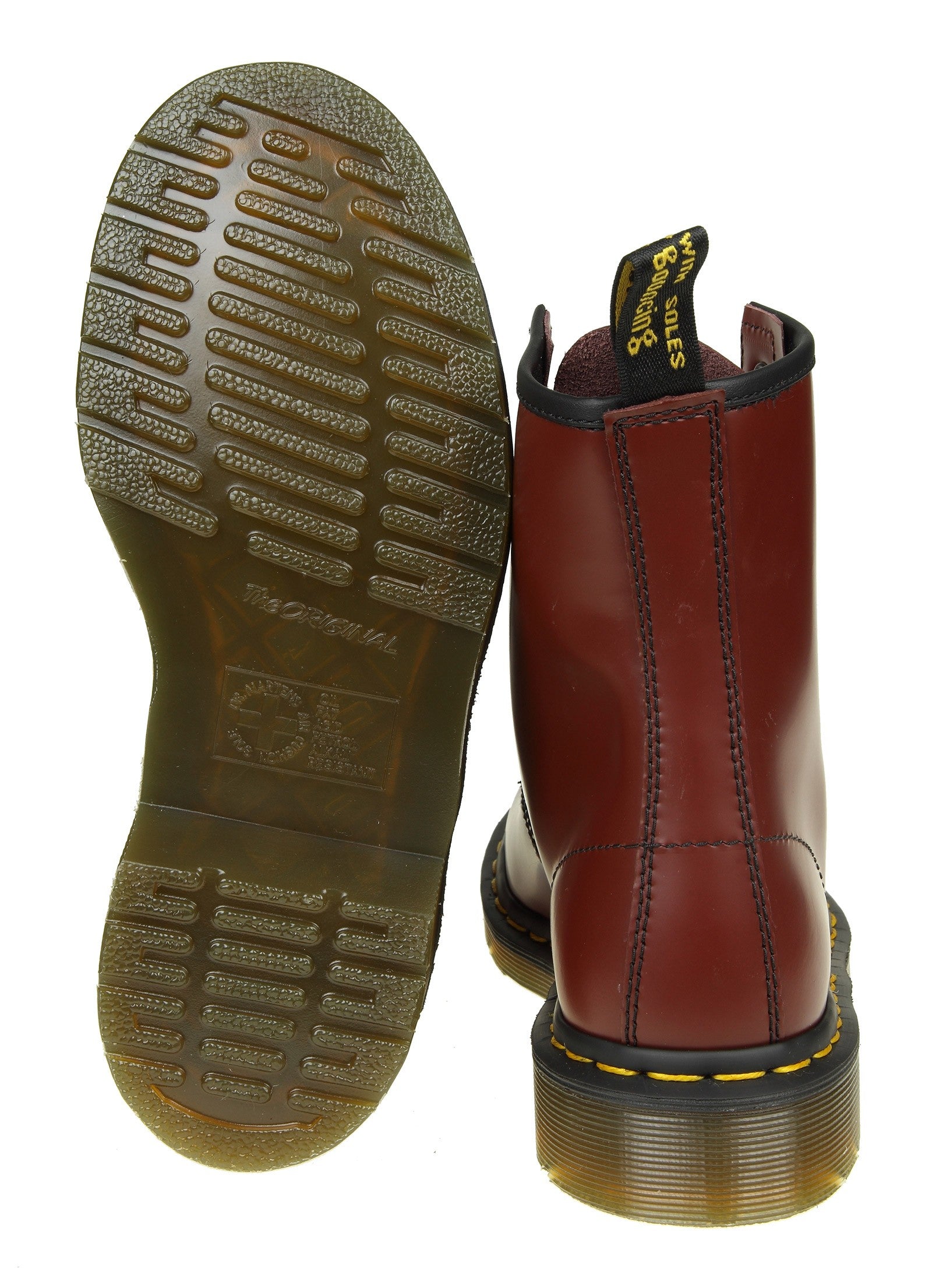 DR.MARTENS 1460 SMOOTH LEATHER BOOT IN CHERRY RED COLOR