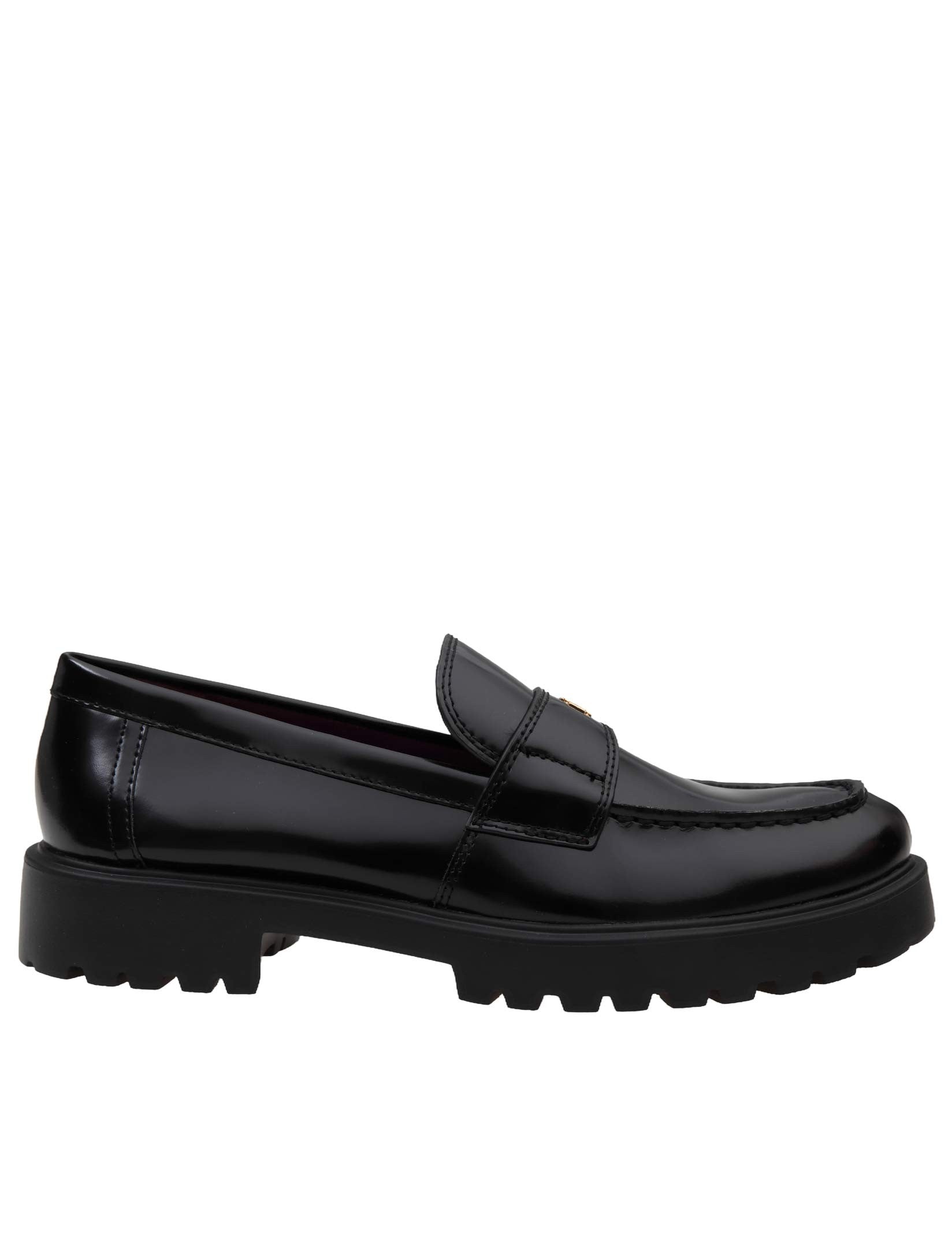 TORY BURCH LUG MOCCASIN IN LEATHER COLOR BLACK