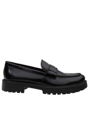TORY BURCH LUG MOCCASIN IN LEATHER COLOR BLACK