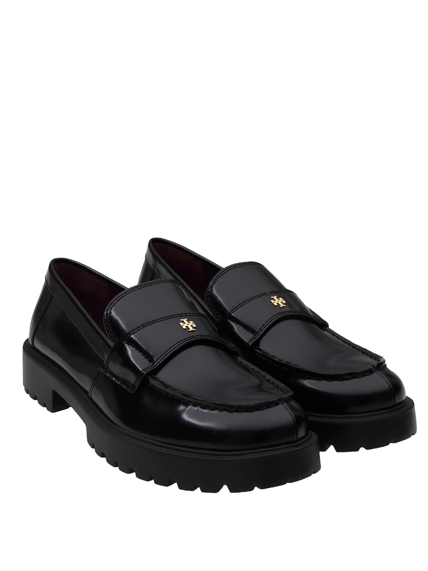 TORY BURCH LUG MOCCASIN IN LEATHER COLOR BLACK