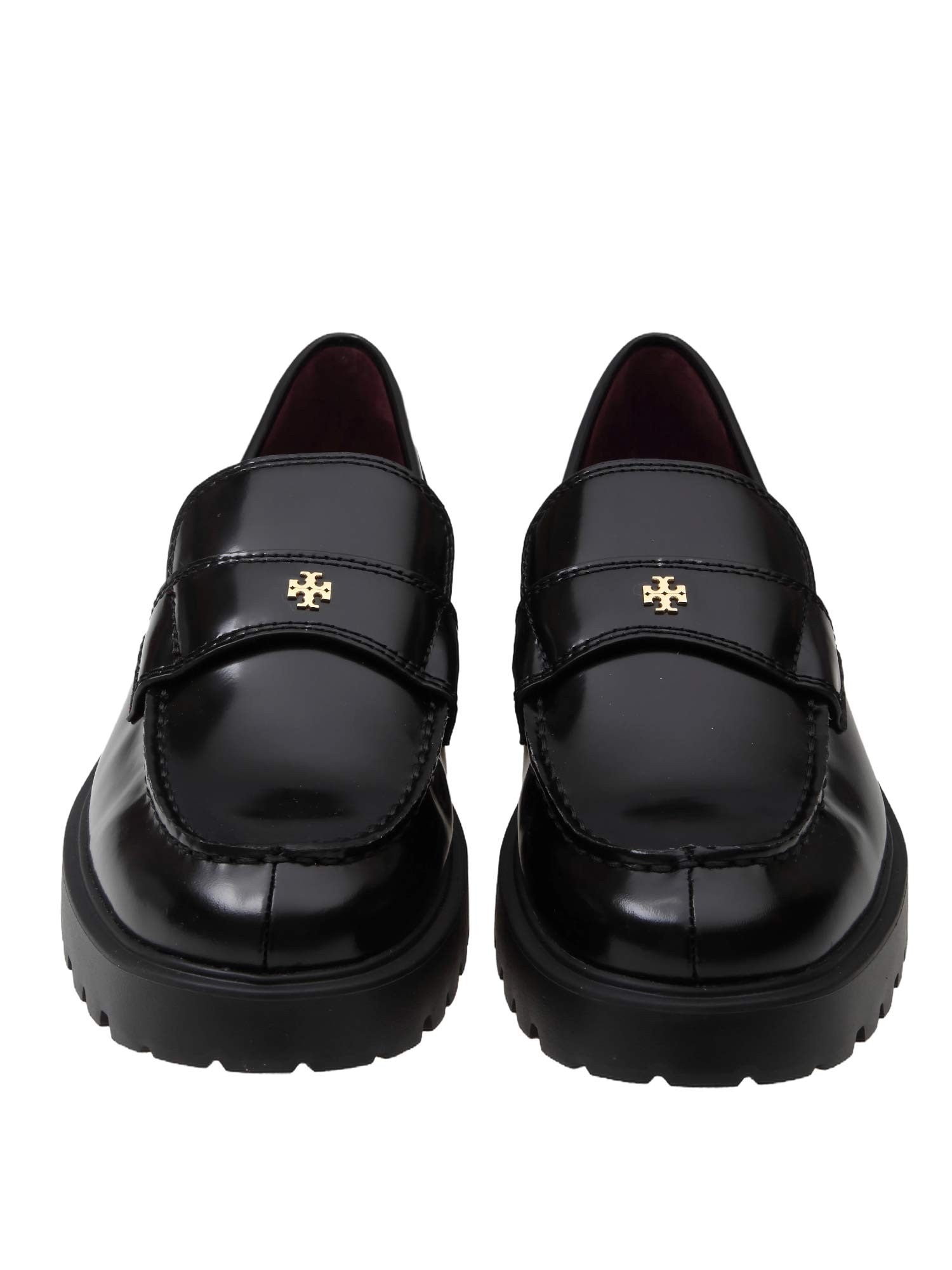TORY BURCH LUG MOCCASIN IN LEATHER COLOR BLACK