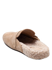 TORY BURCH MULES MELLOW IN SHEARLING COLORE TAUPE