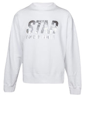 GOLDEN GOOSE COTTON CREWNECK SWEATSHIRT COLOR WHITE