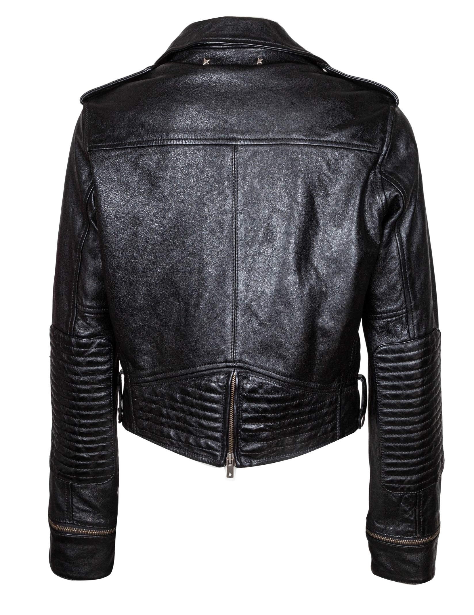 GOLDEN GOOSE LEATHER BIKE JACKET COLOR BLACK