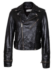 GOLDEN GOOSE LEATHER BIKE JACKET COLOR BLACK