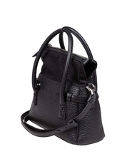 MAISON MARGIELA DRESS AGE SMALL LEATHER HANDBAG, BLACK