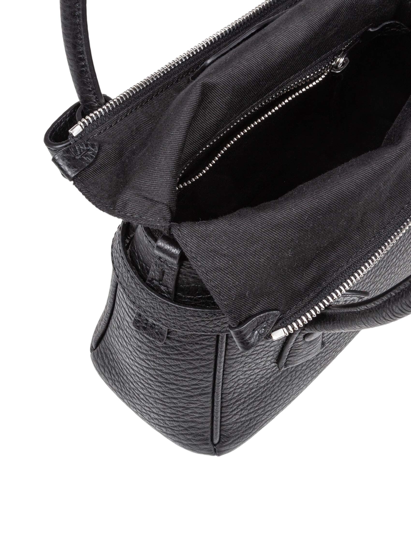 MAISON MARGIELA DRESS AGE SMALL LEATHER HANDBAG, BLACK