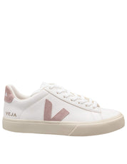 VEJA SNEAKERS CAMPO IN CHROME/FREE LEATHER COLOR WHITE/PINK
