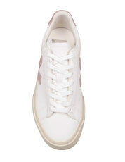 VEJA SNEAKERS CAMPO IN CHROME/FREE LEATHER COLOR WHITE/PINK