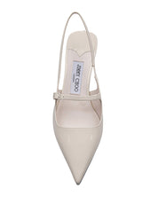 JIMMY CHOO SLINGBACK IN PATENT LEATHER, MILK COLOR