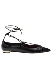 AQUAZZURA GABI FLAT IN NAPPA COLOR BLACK