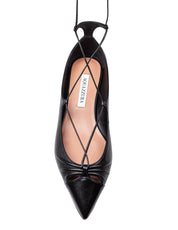 AQUAZZURA GABI FLAT IN NAPPA COLOR BLACK