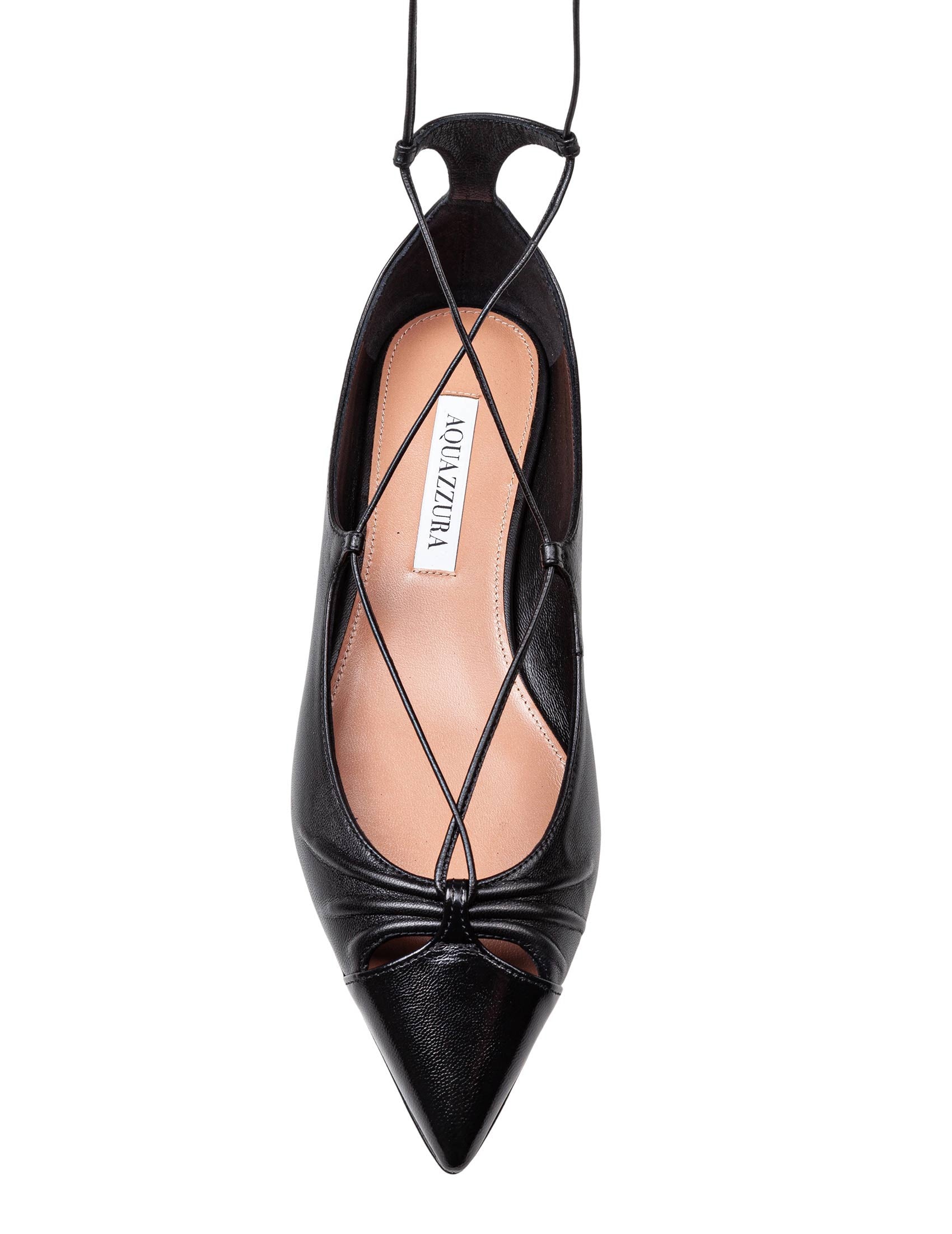 AQUAZZURA GABI FLAT IN NAPPA COLOR BLACK