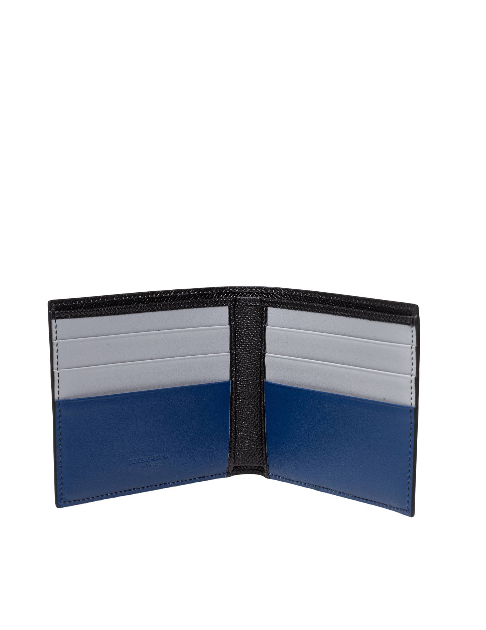 DOLCE & GABBANA LEATHER WALLETS COLOR BLACK/BLUE