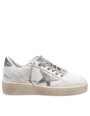 GOLDEN GOOSE BALLSTAR SNEAKERS IN LEATHER COLOR WHITE AND SILVER