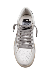 GOLDEN GOOSE BALLSTAR SNEAKERS IN LEATHER COLOR WHITE AND SILVER