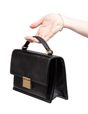 GOLDEN GOOSE BORSA A MANO VENEZIA IN PELLE COLORE NERO