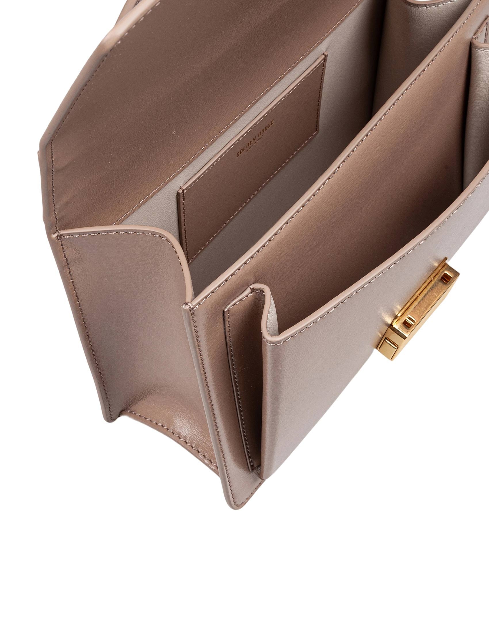 GOLDEN GOOSE BORSA A MANO VENEZIA IN PELLE COLORE CAPPUCINO