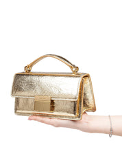 GOLDEN GOOSE BORSA A MANO VENEZIA SMALL IN PELLE COLORE ORO