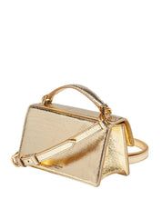 GOLDEN GOOSE BORSA A MANO VENEZIA SMALL IN PELLE COLORE ORO