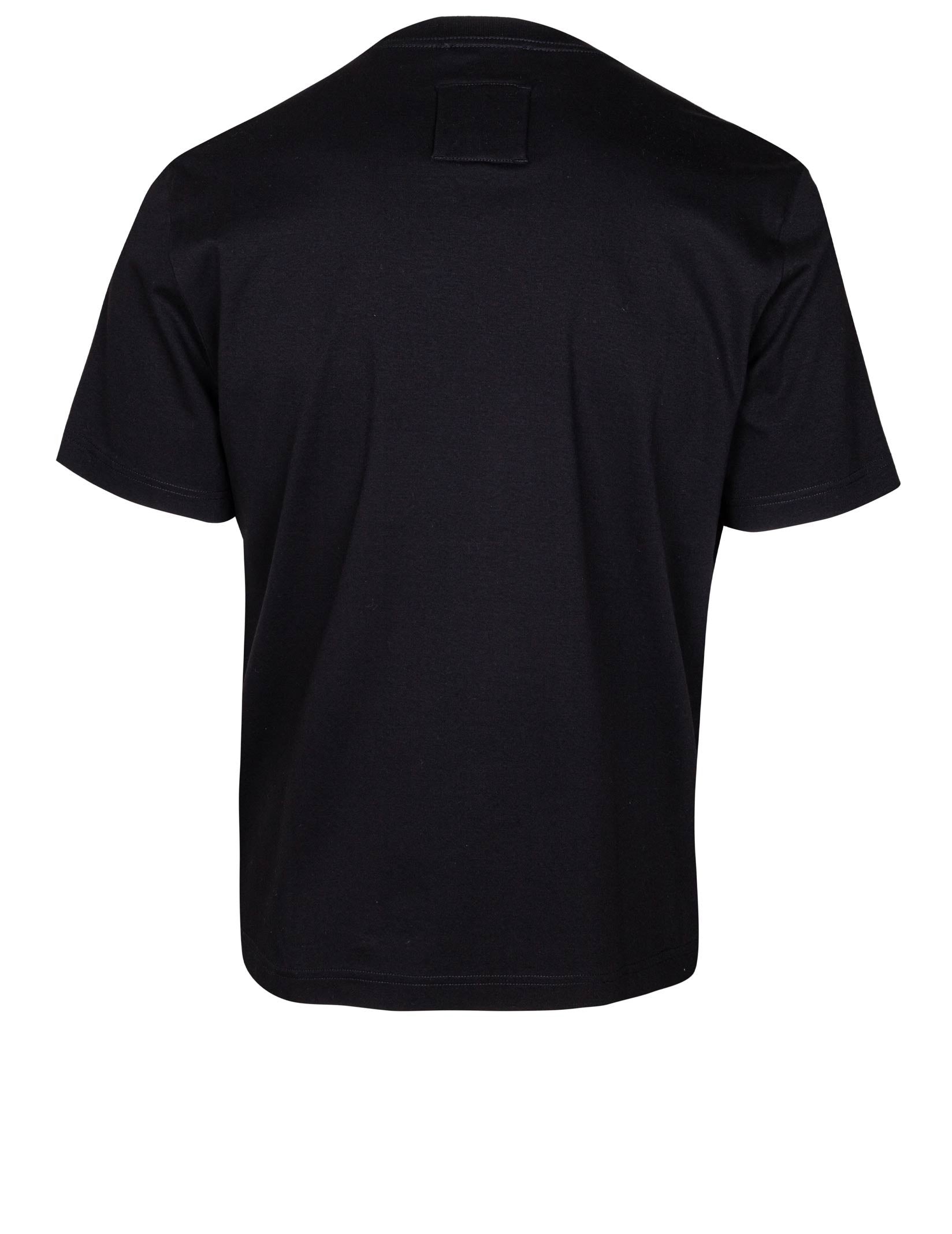 LANVIN DENIM T-SHIRT WITH EMBROIDERED LOGO