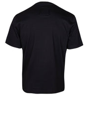 LANVIN DENIM T-SHIRT WITH EMBROIDERED LOGO