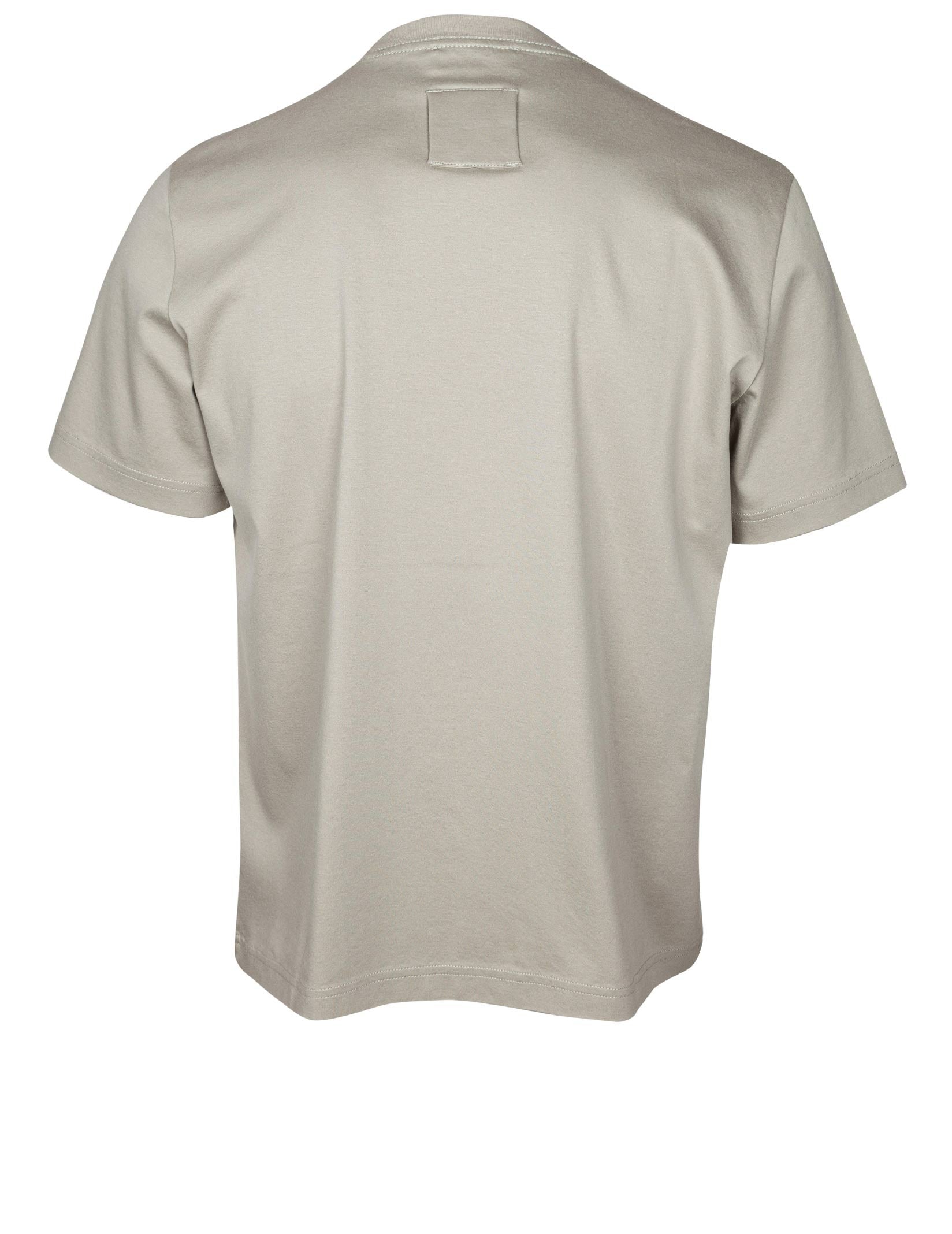 LANVIN DENIM T-SHIRT WITH EMBROIDERED LOGO