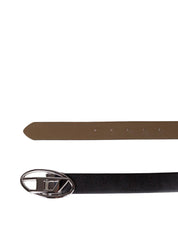 DIESEL 1DR REVERSIBLE LEATHER BELT BLACK AND MUD
