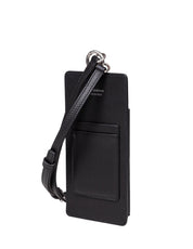 DOLCE & GABBANA PORTA CELLULARE IN PELLE CON LOGO COLORE NERO