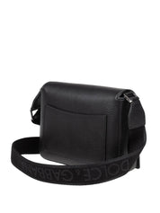 DOLCE & GABBANA BLACK DEER LEATHER SHOULDER BAG