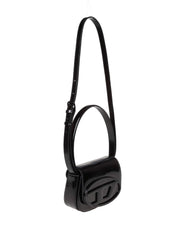 DIESEL 1DR SHOULDER BAG IN BLACK SMOOTH LEATHER