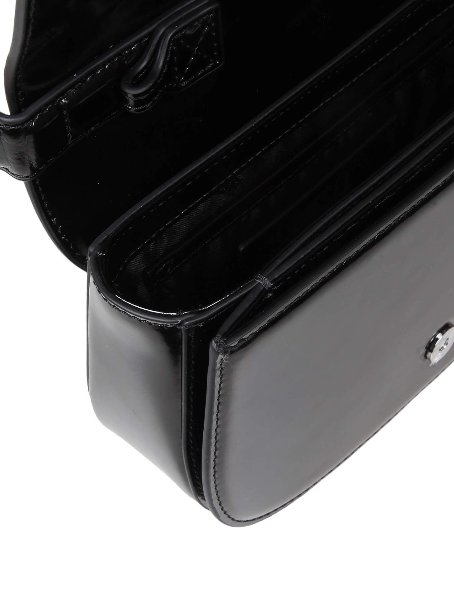 DIESEL 1DR SHOULDER BAG IN BLACK SMOOTH LEATHER