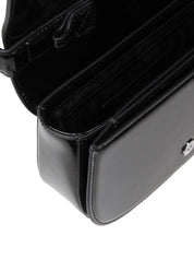 DIESEL 1DR SHOULDER BAG IN BLACK SMOOTH LEATHER