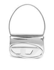 DIESEL BORSA A SPALLA 1DR IN PELLE SPECCHIATA COLORE SILVER