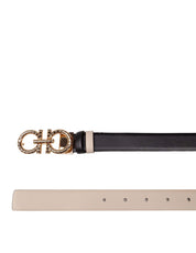 FERRAGAMO REVERSIBLE AND ADJUSTABLE GANCINI BELT IN LEATHER