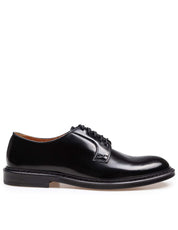 DOUCAL'S DERBY SHOE IN BLACK LEATHER