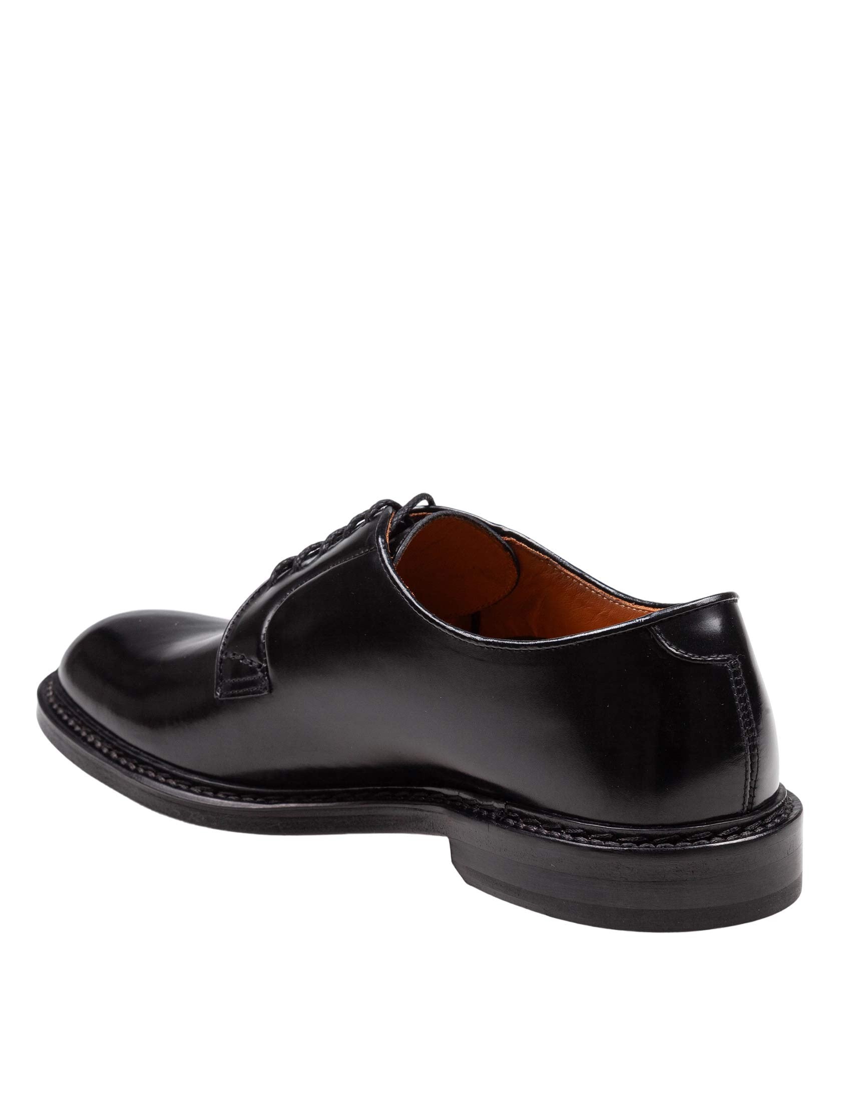 DOUCAL'S DERBY SHOE IN BLACK LEATHER
