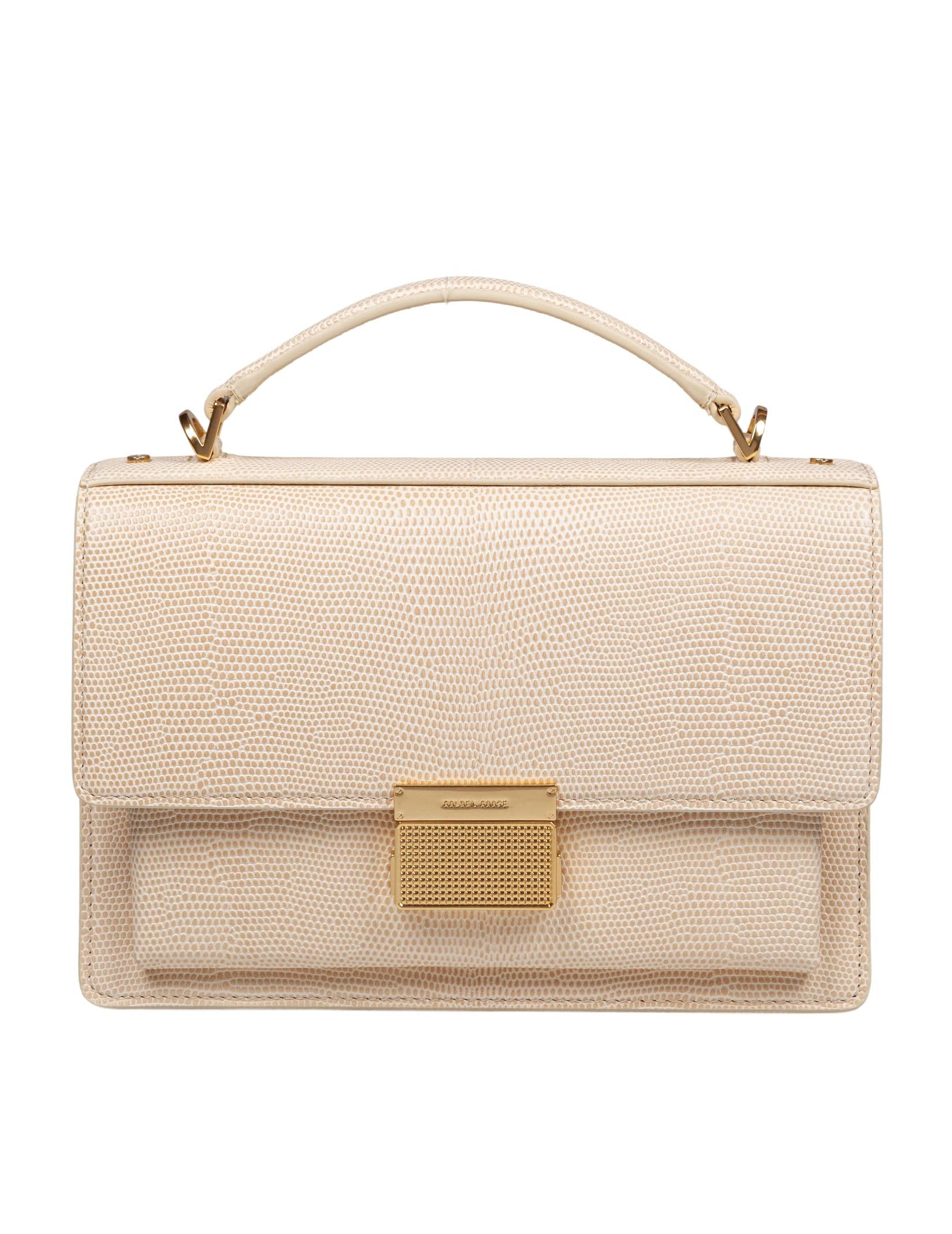 GOLDEN GOOSE BORSA VENEZIA TEJUS I PELLE CON MOTIVO PITONATO COLORE VANIGLIA