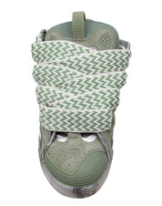 LANVIN SNEAKERS CURB IN PELLE E MESH COLORE VERDE