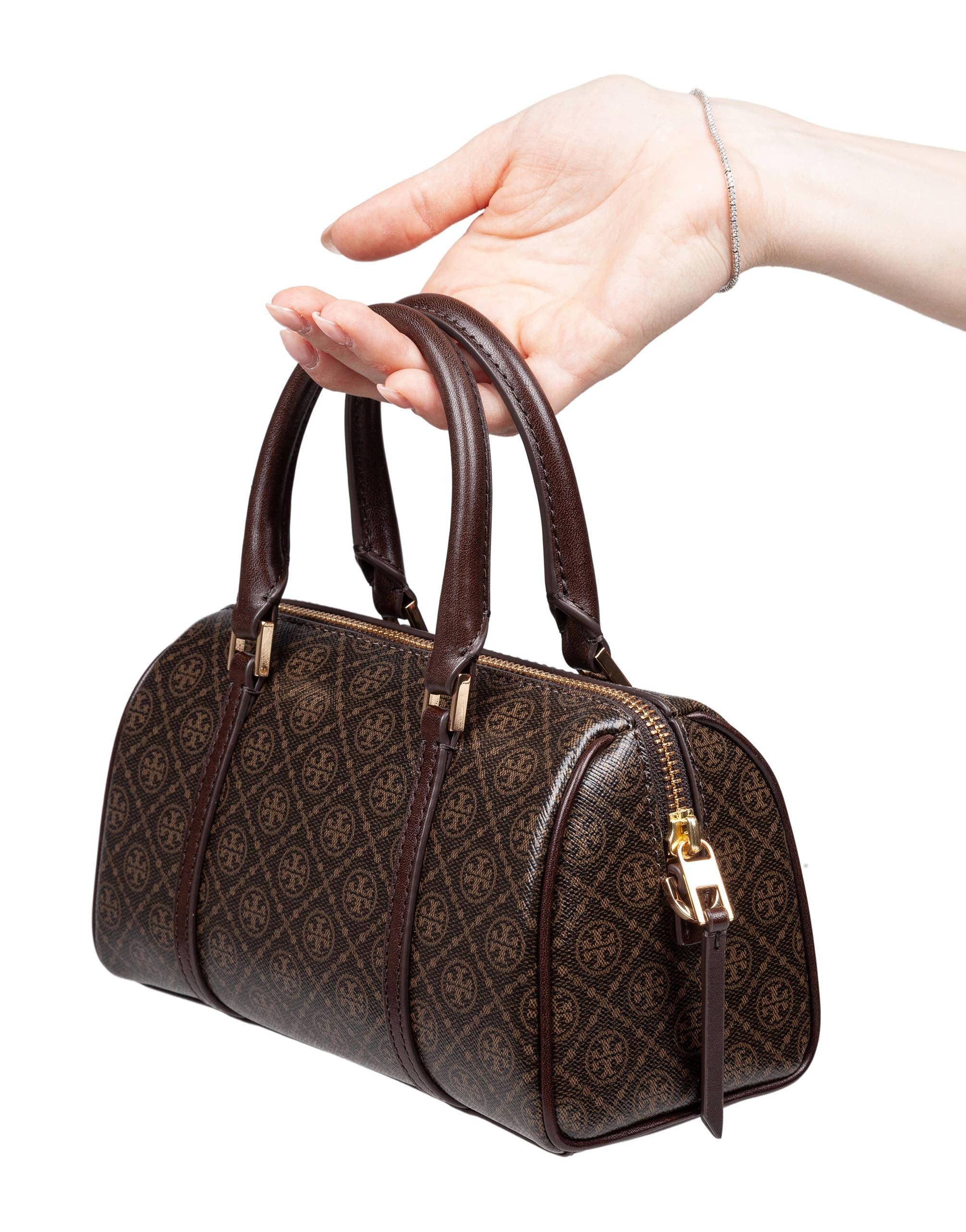 TORY BURCH BORSA A MANO MINI IN CANVAS T MONOGRAM